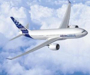 puzzel Airbus A350 vliegen