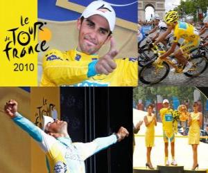 puzzel Alberto Contador, winnaar van de Tour de France 2010