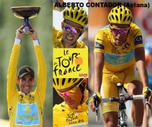 puzzel Kampioen Alberto Contador, de Tour de France 2009