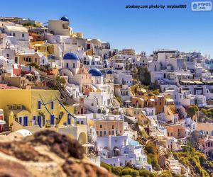 puzzel Santorini, een juweel van de Egeïsche Zee